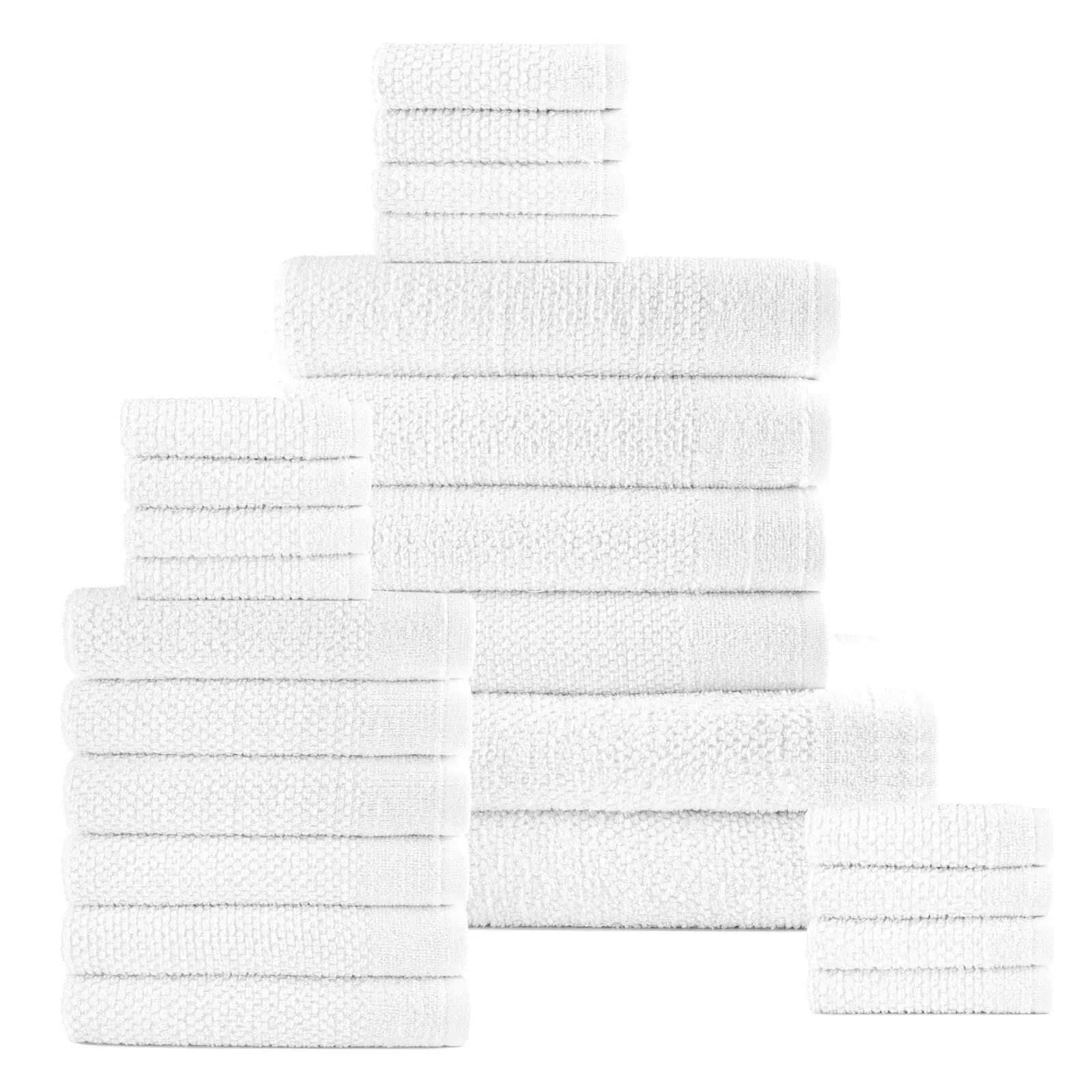 24-Piece Set: Dan River Popcorn Cotton Bath Towel Set