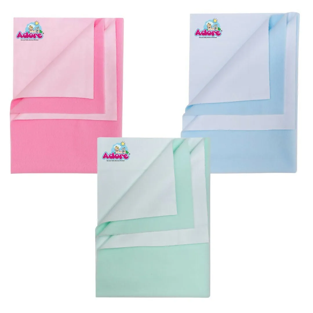 ADORE Instadry/dry sheet Baby Bed Protector Combo-Pack of 3