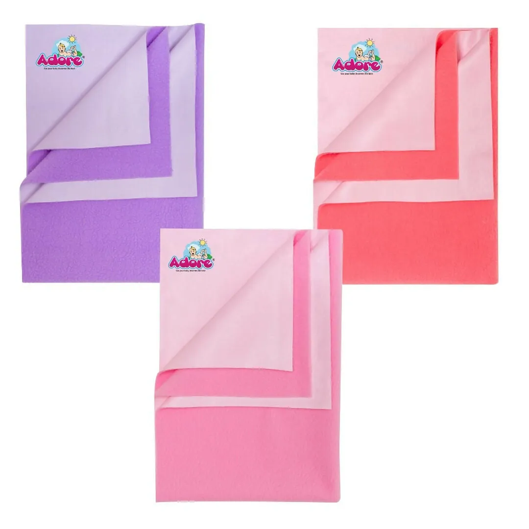 ADORE Instadry/dry sheet Baby Bed Protector Combo-Pack of 3