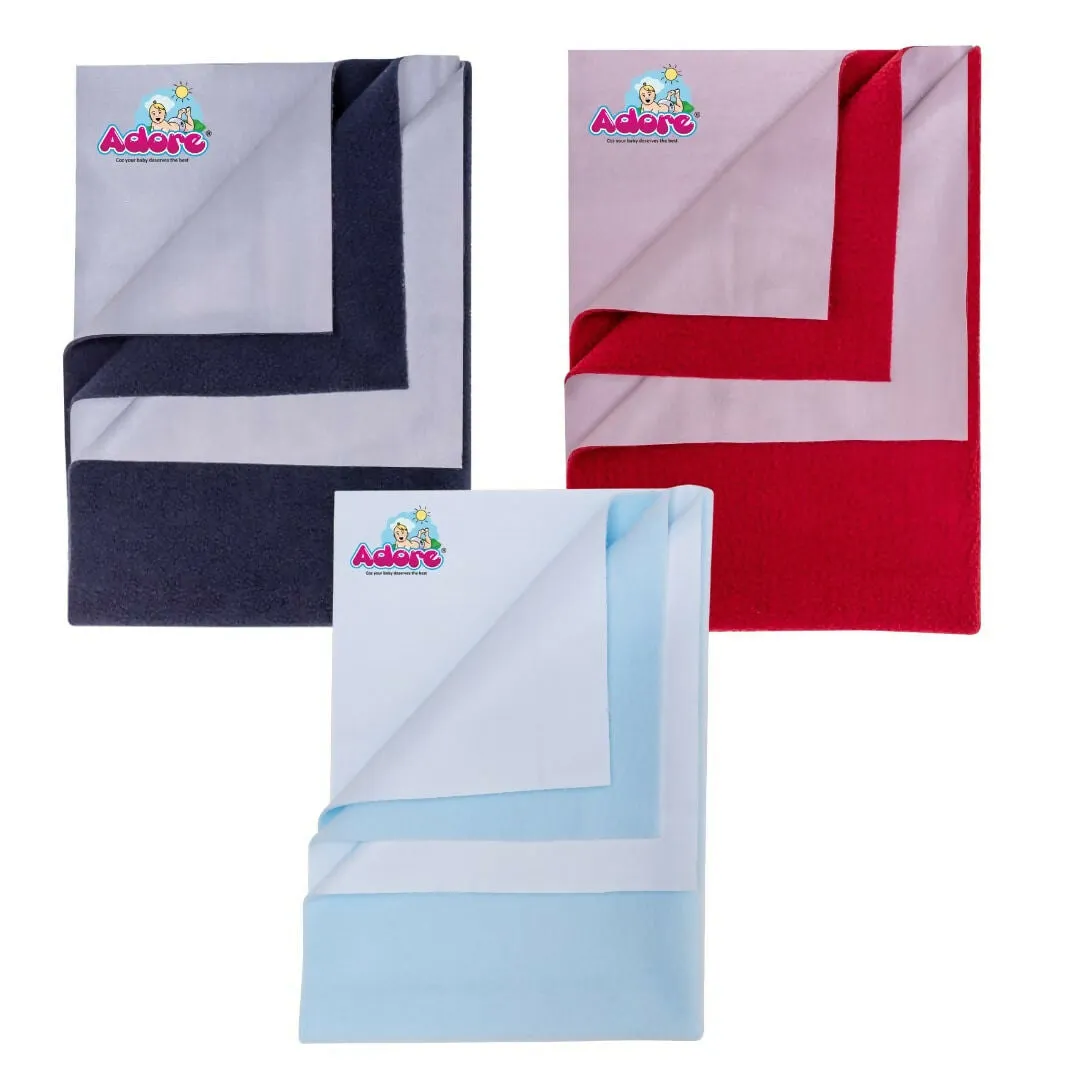 ADORE Instadry/dry sheet Baby Bed Protector Combo-Pack of 3