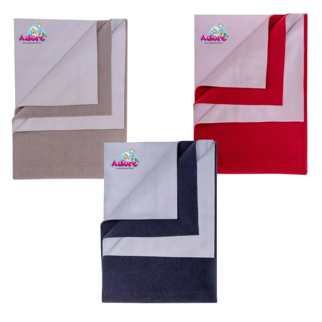 ADORE Instadry/dry sheet Baby Bed Protector Combo-Pack of 3