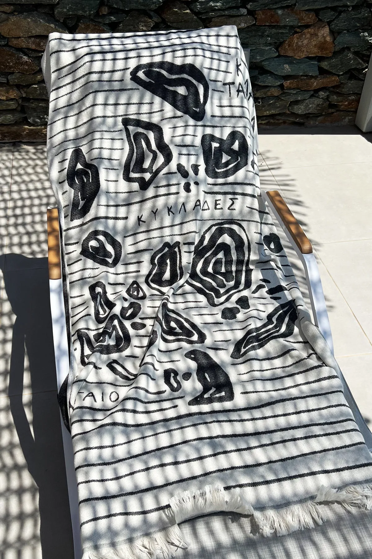 “Aigaio” Beach Towel in Black (1 LAST)