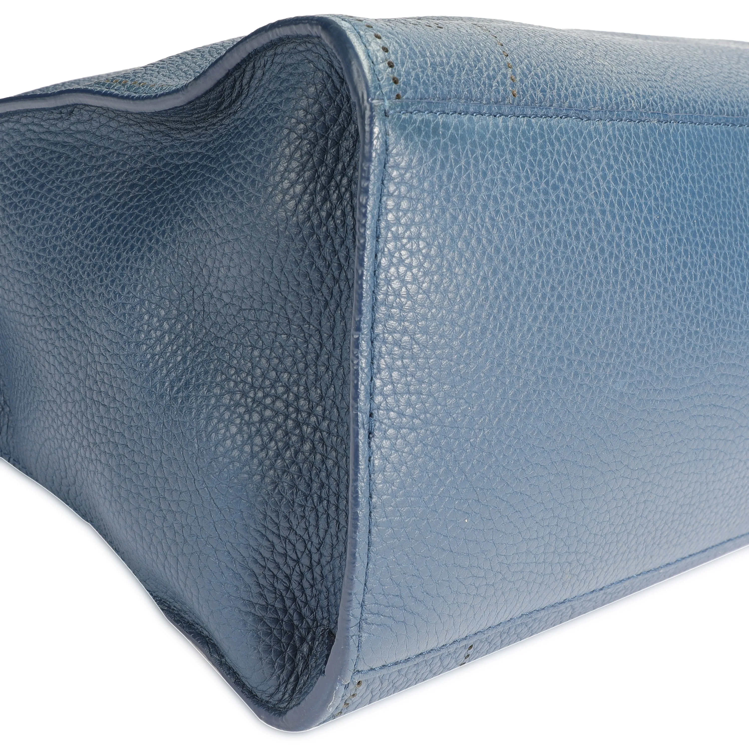 Balenciaga Bleu Tanzanite Calfskin Blackout City Bag