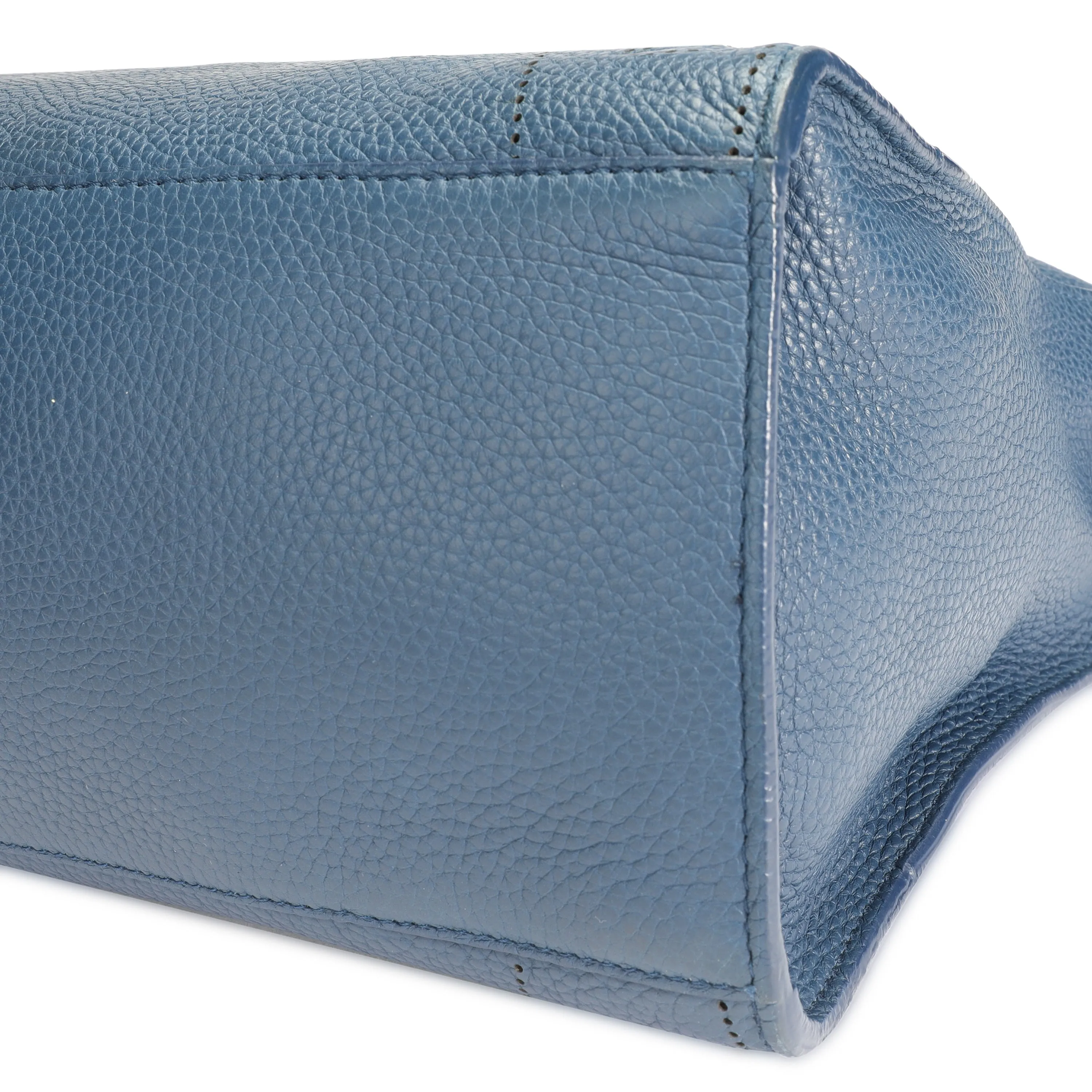 Balenciaga Bleu Tanzanite Calfskin Blackout City Bag
