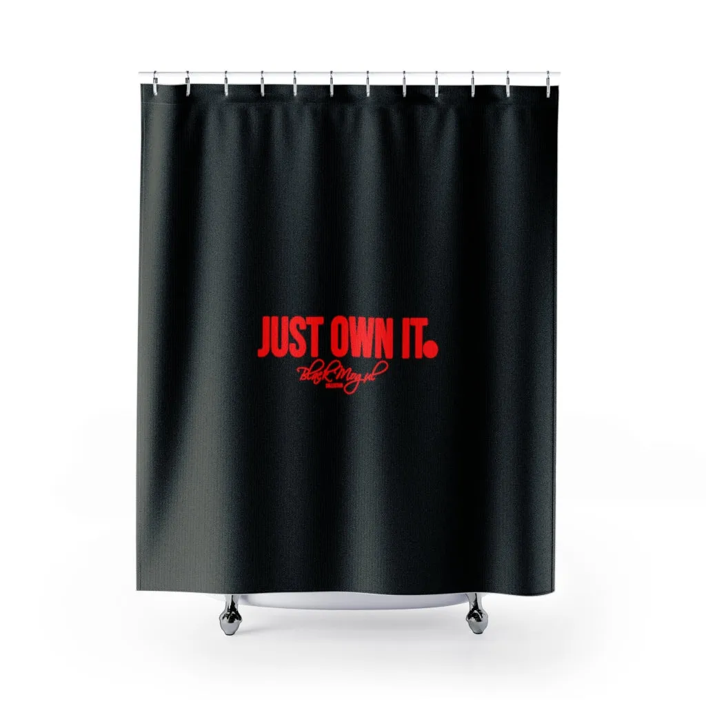 Black Mogul Just Own It Shower Curtains