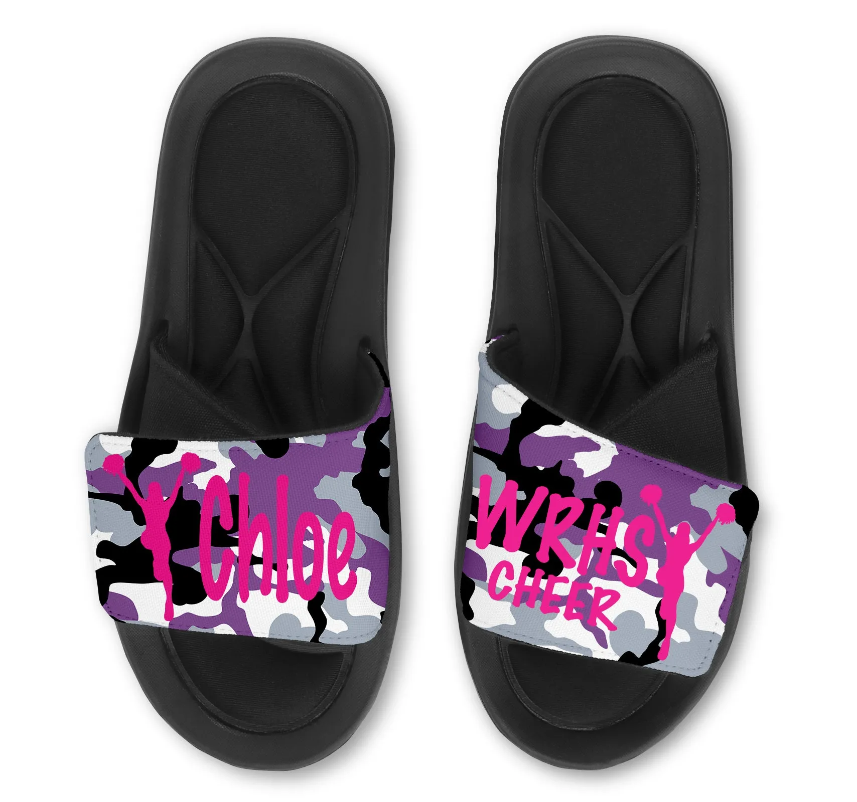 Cheerleading Custom Slides / Sandals - Camo
