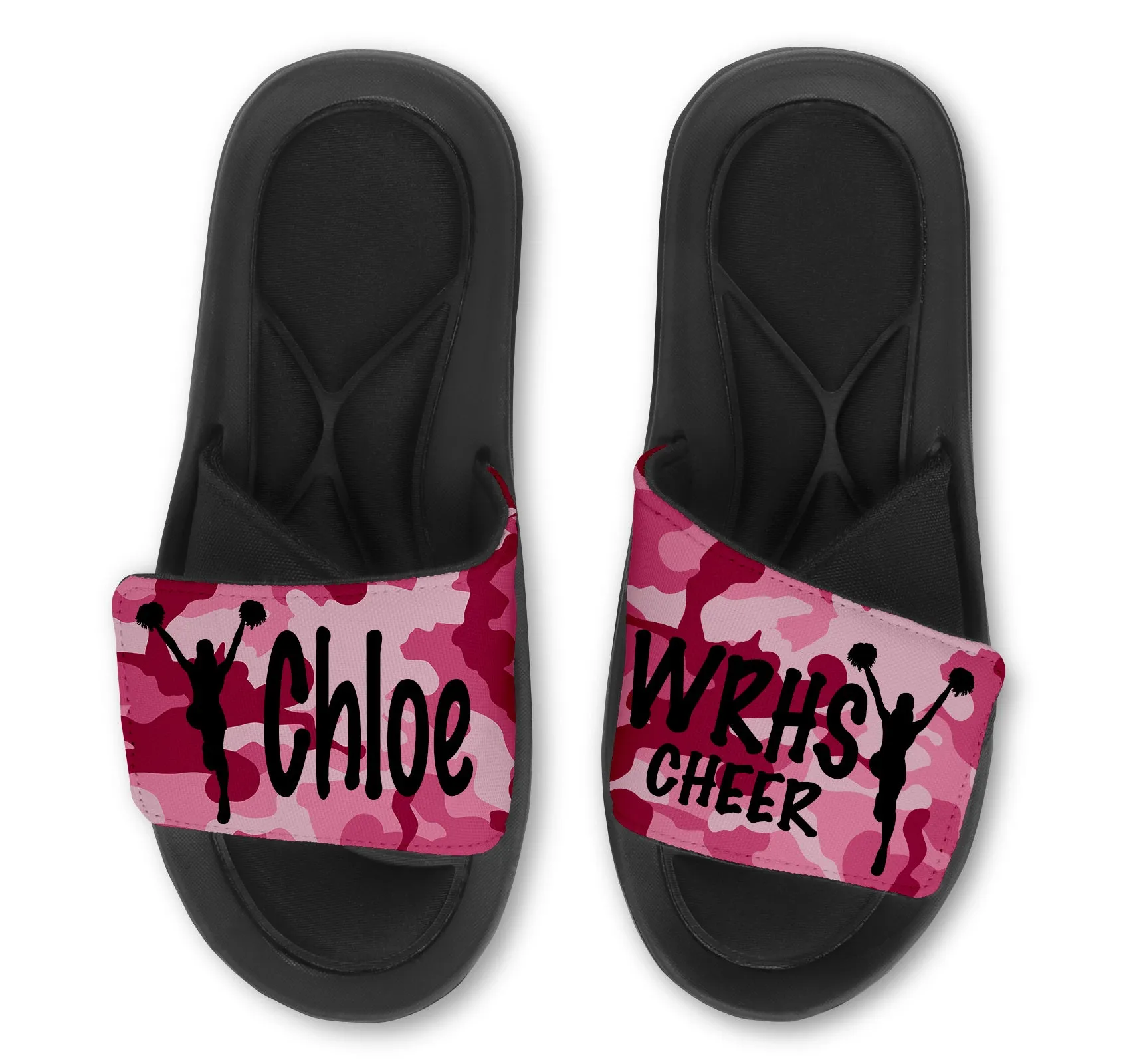 Cheerleading Custom Slides / Sandals - Camo