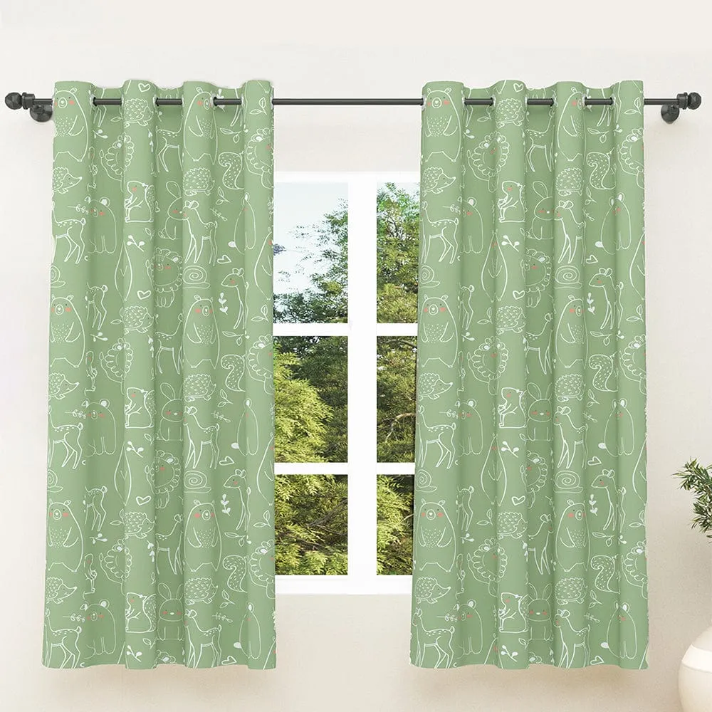 Sketchy Woodland Curtain Set